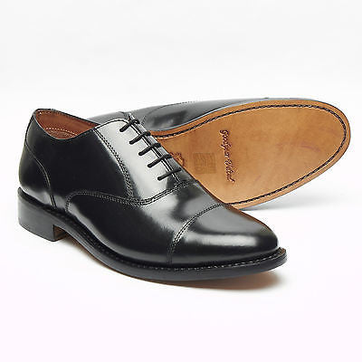 Lucini Men’s Leather Oxford Goodyear Welted Shoes – 28013 Black