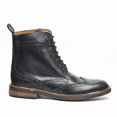 Mens Leather Lace Up Ankle Boots - 17921
