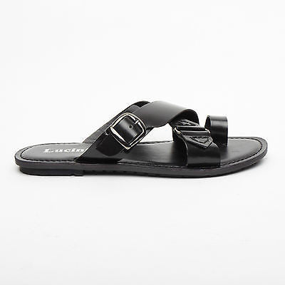 Lucini Men's Casual Walking Genuine Leather Sandals | 61246 | Black & Brown