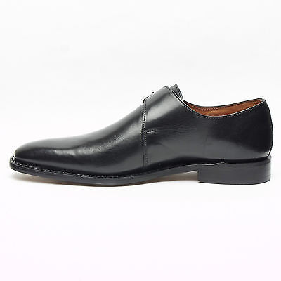 Lucini Men’s Leather Monk Strap Goodyear Welted Shoes – M58 Black