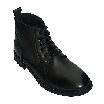 Mens Leather Lace Up Ankle Boots -  SF-116