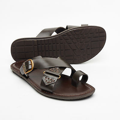 Lucini Men's Casual Walking Genuine Leather Sandals | 61246 | Black & Brown