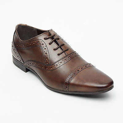 Mens Leather Brogue Shoes KG-11423