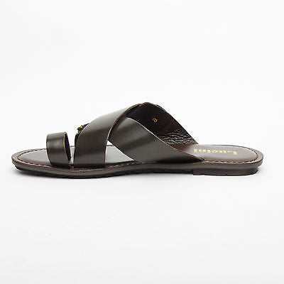 Lucini Men's Casual Walking Genuine Leather Sandals | 61246 | Black & Brown