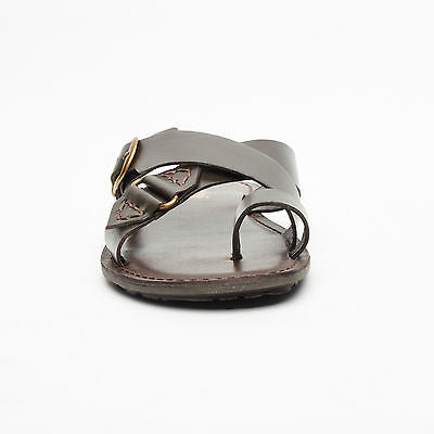 Lucini Men's Casual Walking Genuine Leather Sandals | 61246 | Black & Brown