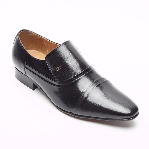 Lucini Men’s Leather Spanish Shoes Patent Leather 33450 – Black