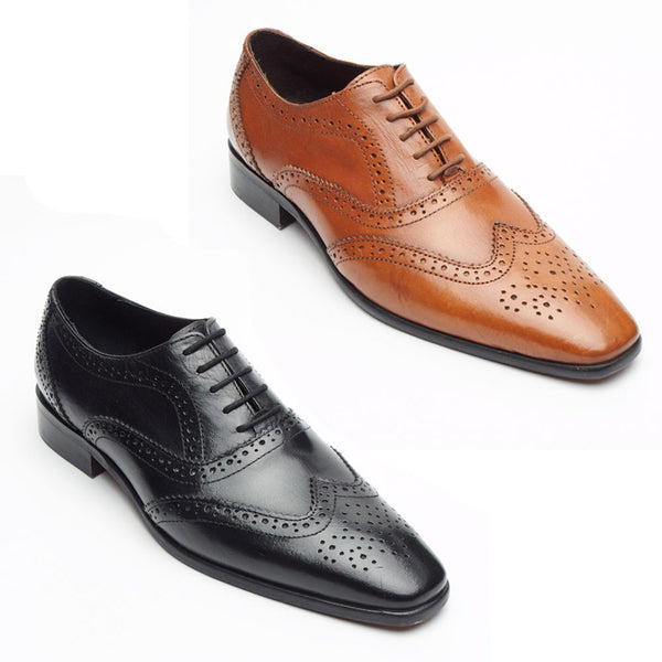 Mens Leather Brogue Shoes 9005