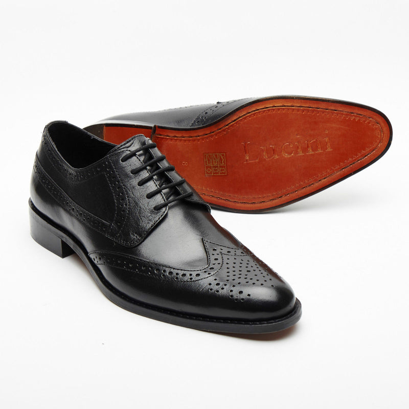 Mens Leather Brogue Shoes 9007