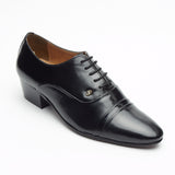 Mens Cuban Heel Leather Shoes - 26286 Black