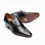 Mens Cuban Heel Leather Shoes - 26287 Black