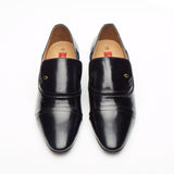 Mens Cuban Heel Leather Shoes - 26287 Black