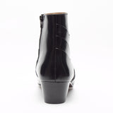 Mens Cuban Heel Leather Boots - 26288 Black