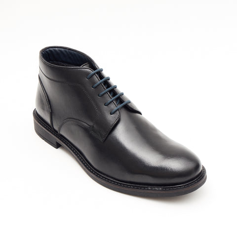 Mens Leather Ankle Boots 26403_Black