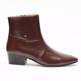 Mens Cuban Heel Leather Boots - 26490 Brown