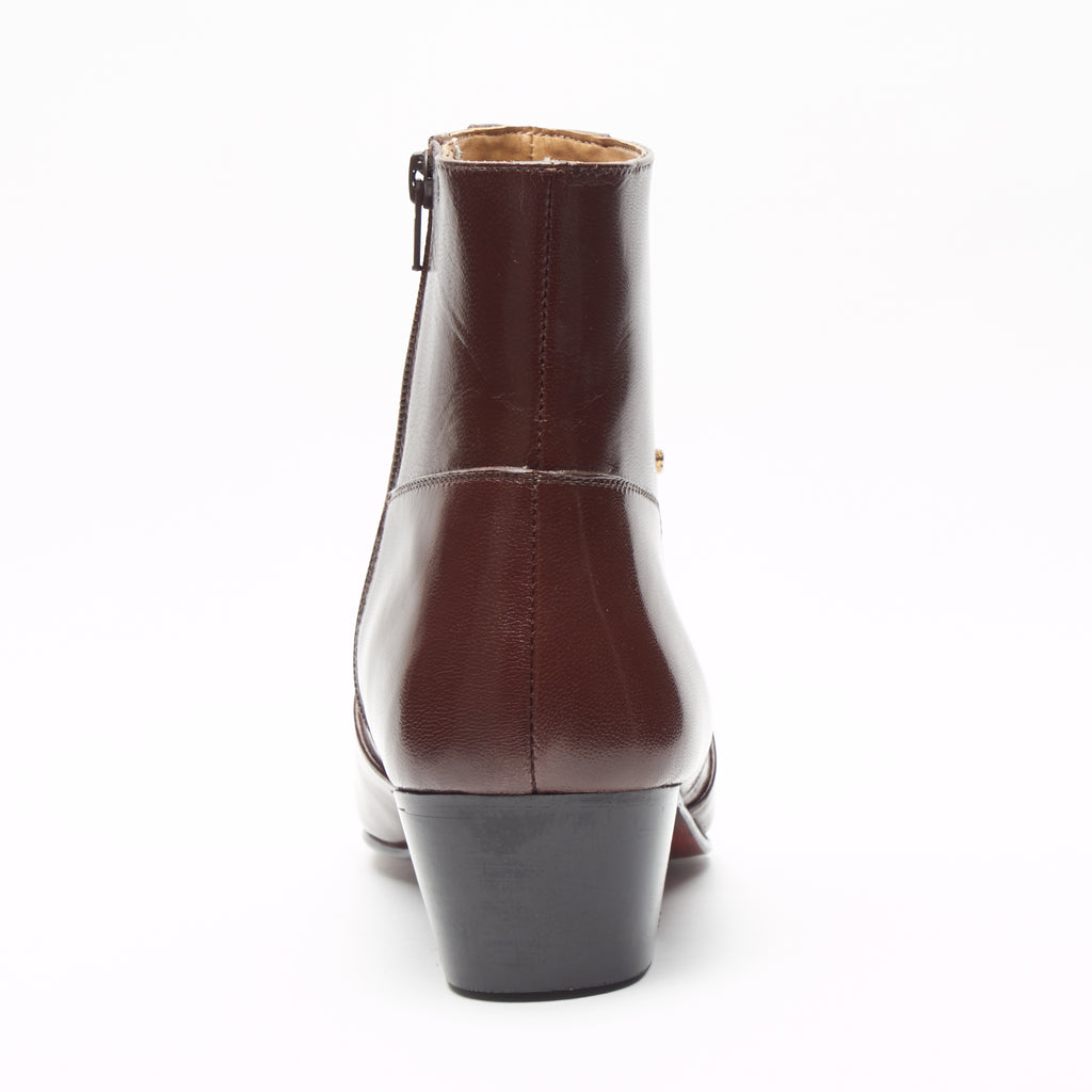 mens cuban heel boots brown