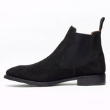 Mens Goodyear Welted Suede Chelsea Boots - 27817 Black