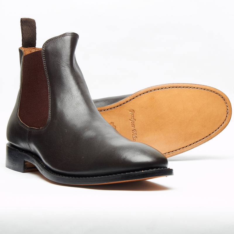 Lucini Men’s Goodyear Welted Leather Chelsea Boots – 27817 Brown