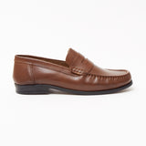 Mens Leather Casual Shoes - 2812_Tan Buff