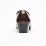 Mens Cuban Heel Leather Shoes - 29779 Brown