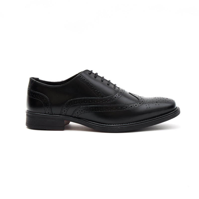 Lucini Men's Leather Brogue Shoes 30817 – Black