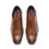 Mens Leather Formal Comfort Shoes-30817_Tan