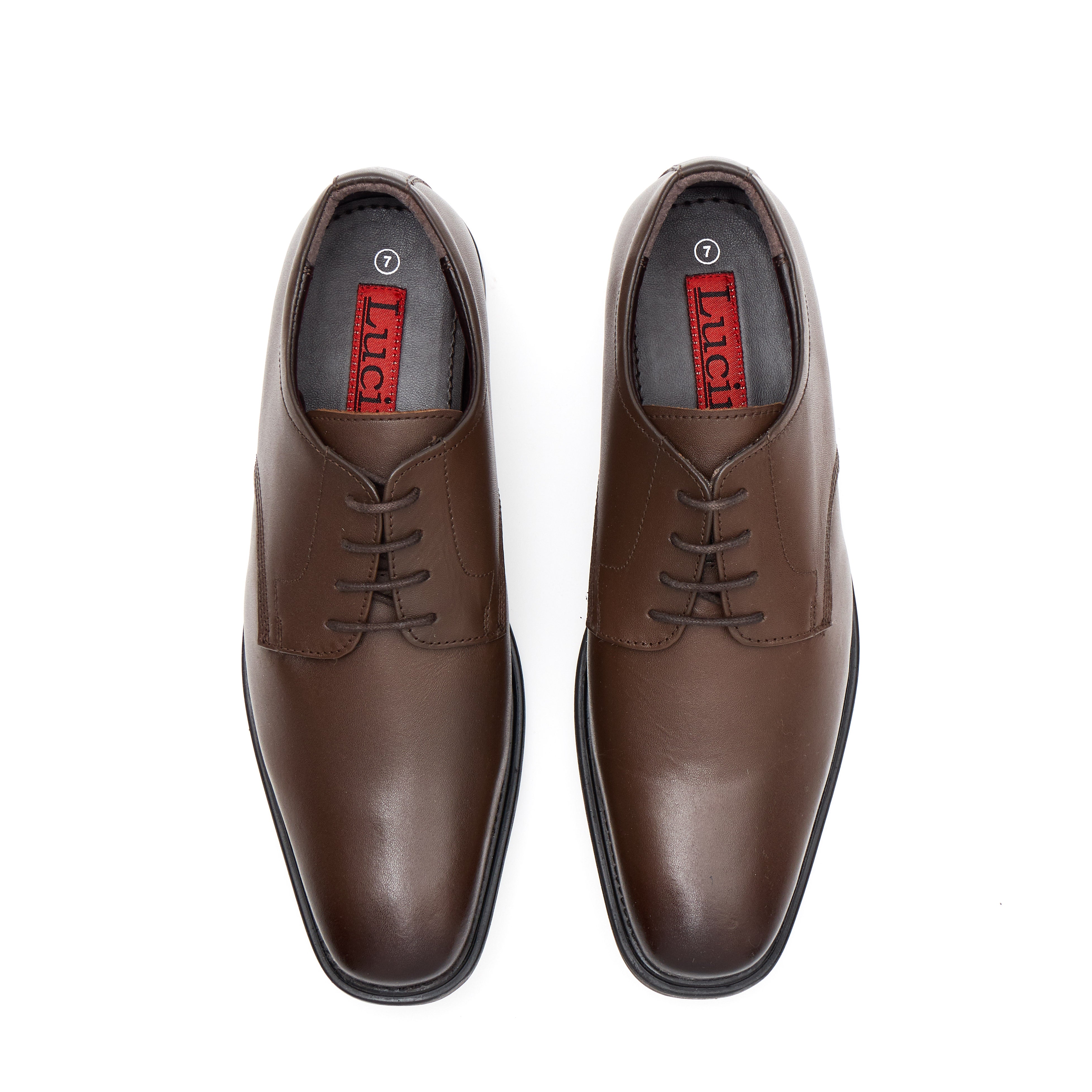 Mens Leather Formal Comfort Shoes-30866_Brown