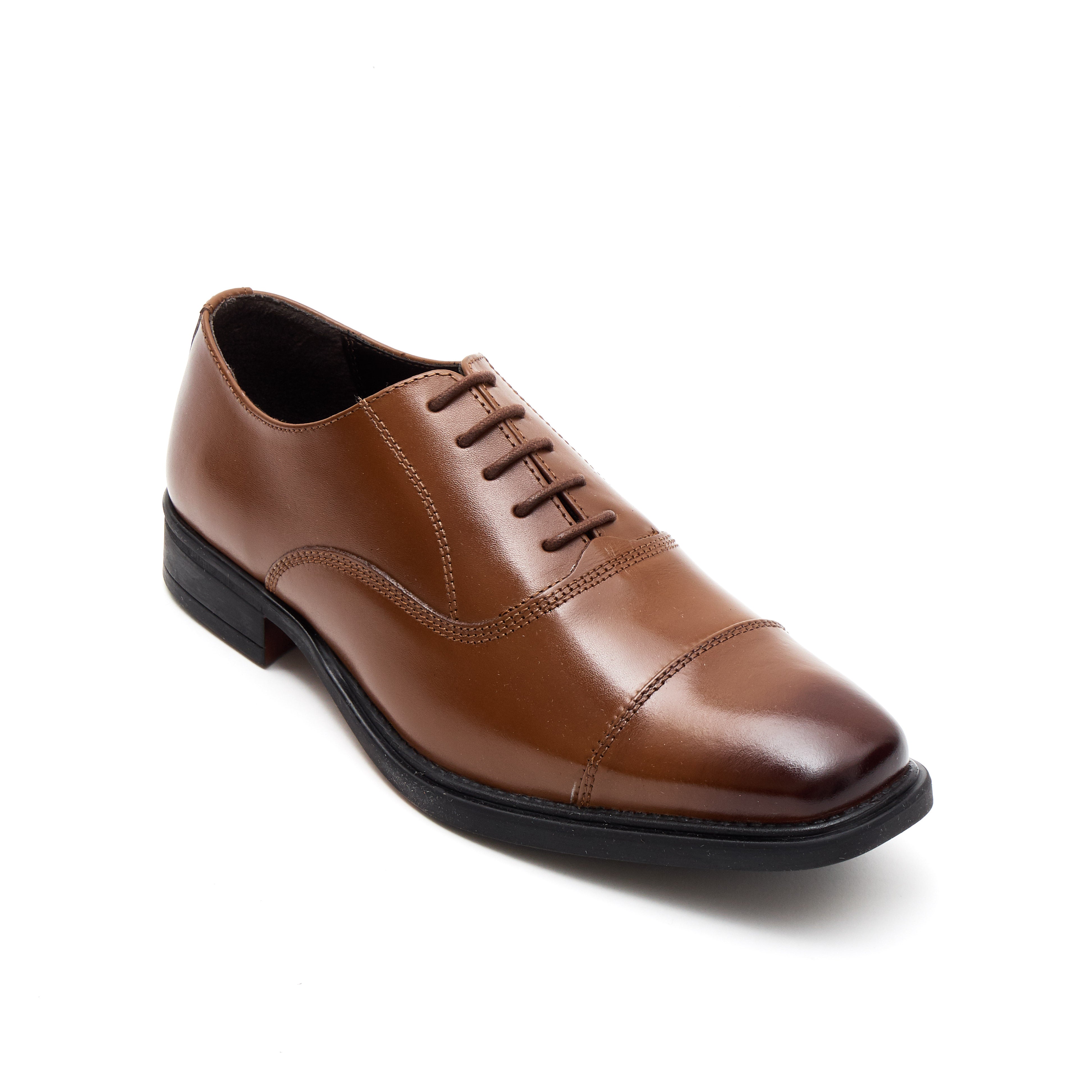 Mens Leather Formal Comfort Shoes-30977_Tan