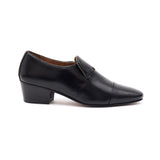 Mens Cuban Heel Leather Shoes - 33478 Black
