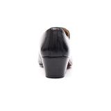 Mens Cuban Heel Leather Shoes - 33478 Black