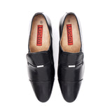 Mens Cuban Heel Leather Shoes - 33478 Black