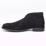 Mens Goodyear Welted Suede Lace Up Ankle Boots - 35515 Black