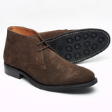 Mens Goodyear Welted Suede Lace Up Ankle Boots - 35515 Brown