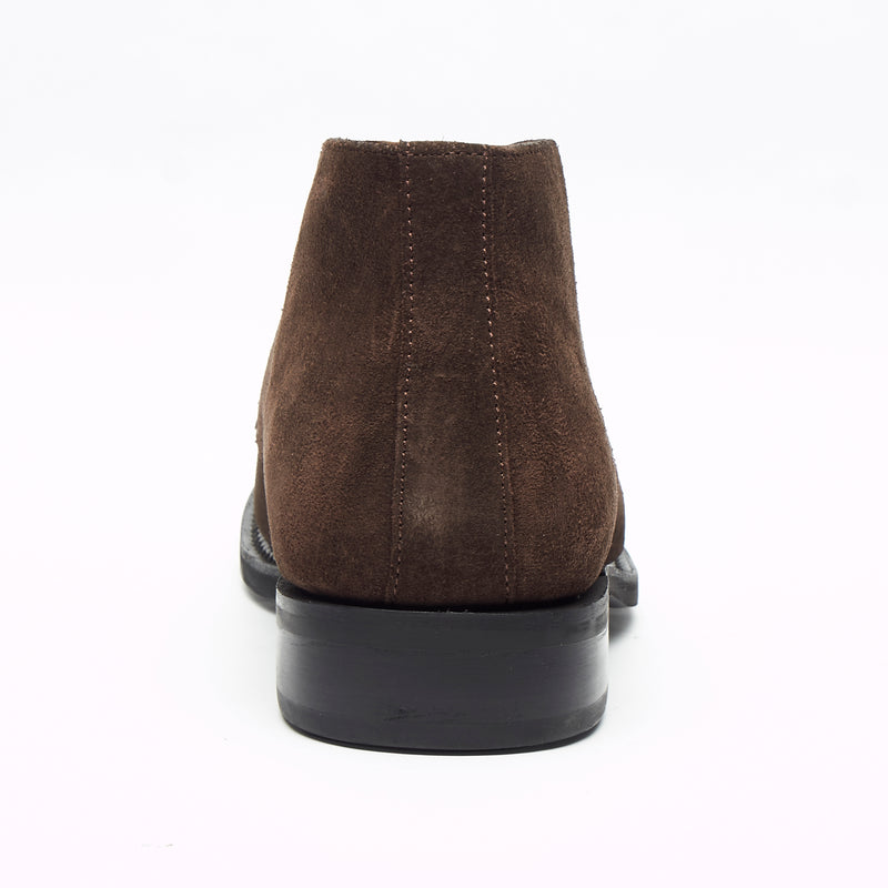 Mens Goodyear Welted Suede Lace Up Ankle Boots - 35515 Brown