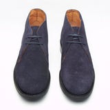 Mens Goodyear Welted Suede Lace Up Ankle Boots - 35515 Navy Blue