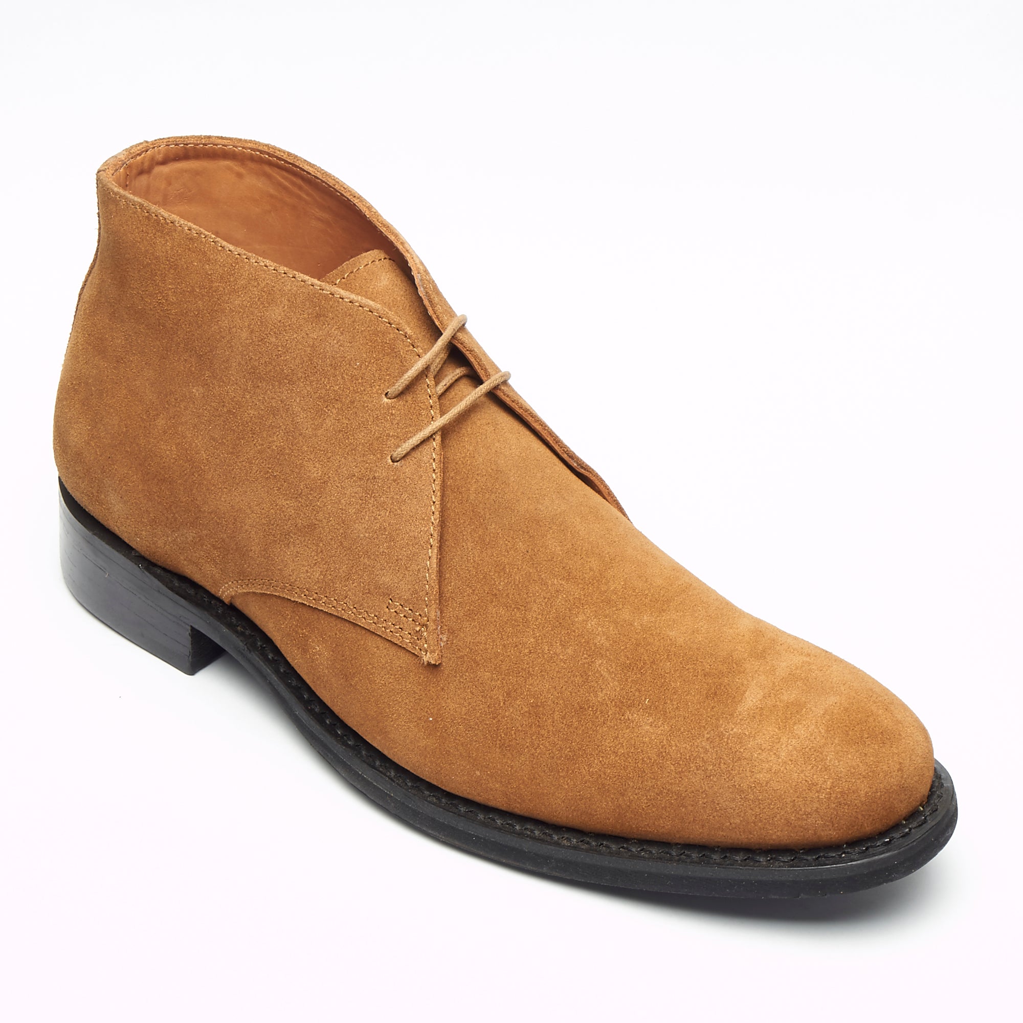Mens Goodyear Welted Suede Lace Up Ankle Boots - 35515 Tan