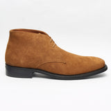 Mens Goodyear Welted Suede Lace Up Ankle Boots - 35515 Tan