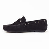 Mens Suede Casual Slip On Shoes - 4611-L_Black