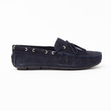 Mens Suede Casual Slip On Shoes - 4611-L_Navyblue