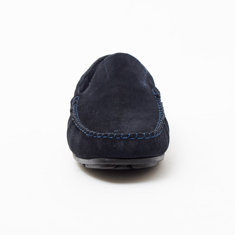 Mens Suede Casual Slip On Shoes - 4611-P_Navyblue