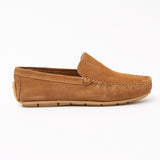 Mens Suede Casual Slip On Shoes - 4611-P_Tan