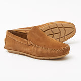 Mens Suede Casual Slip On Shoes - 4611-P_Tan