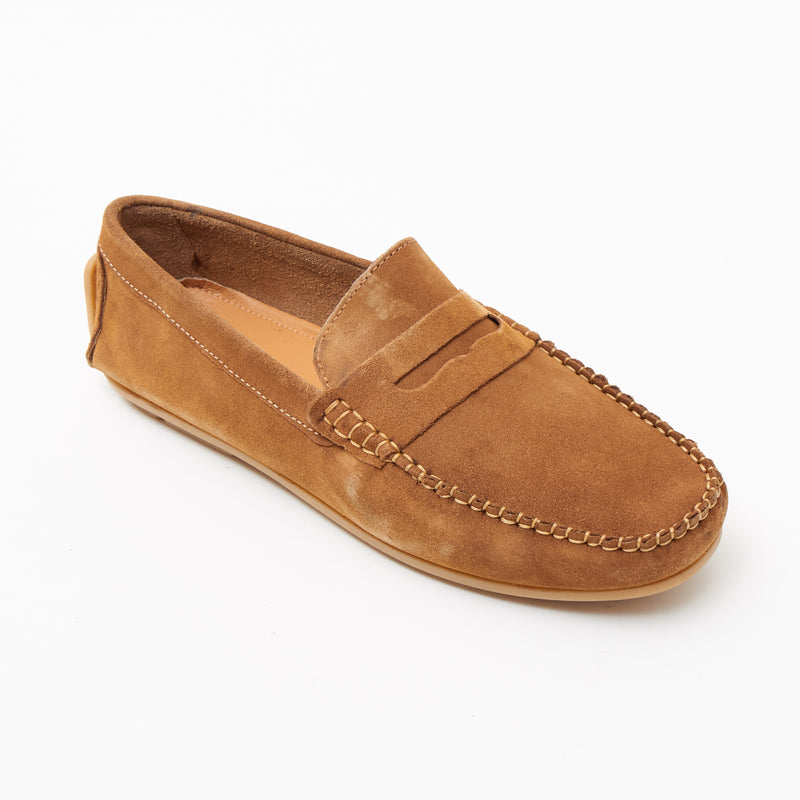 Lucini Men's Suede Casual Slip On Shoes - 4611-S_Tan