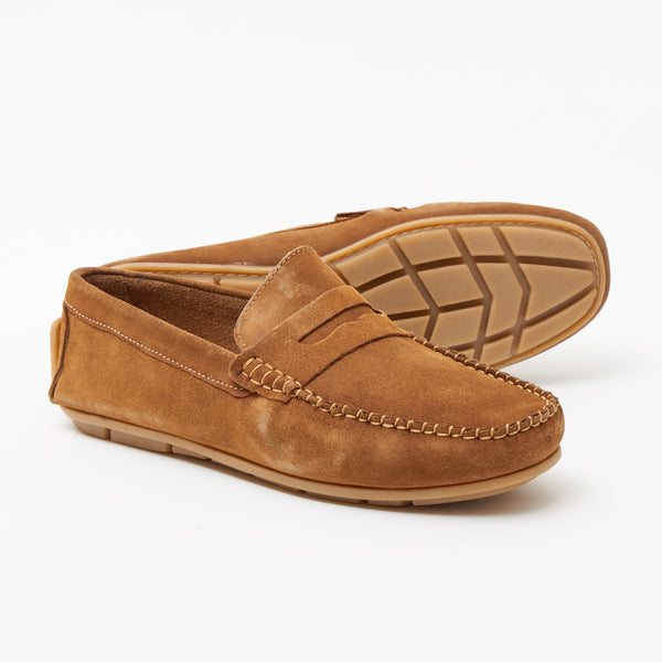Lucini Men's Suede Casual Slip On Shoes - 4611-S_Tan