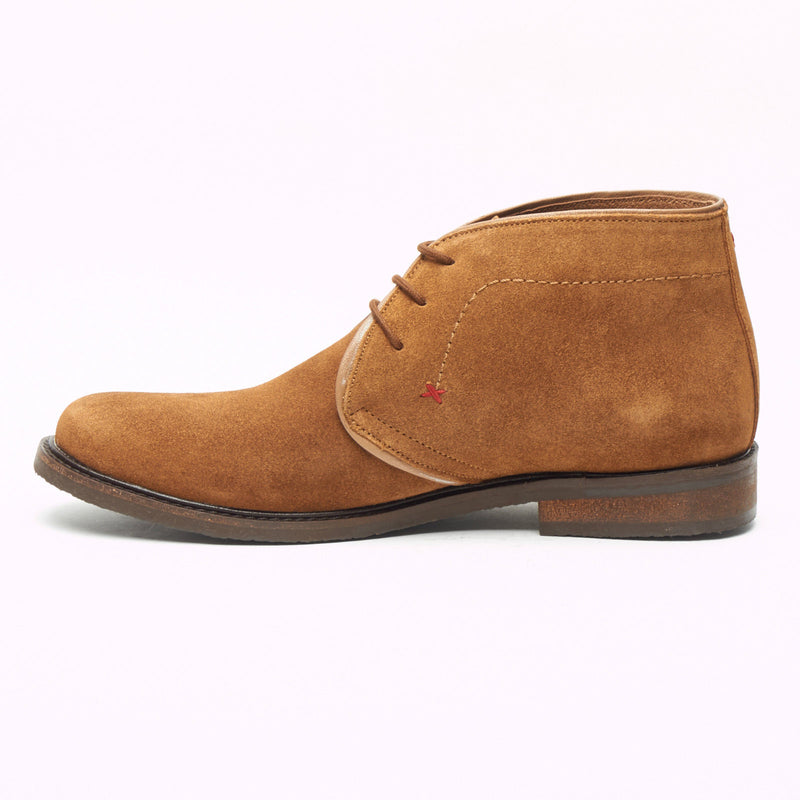 Mens Suede Desert Boots - SF-5151 Cognac Tan