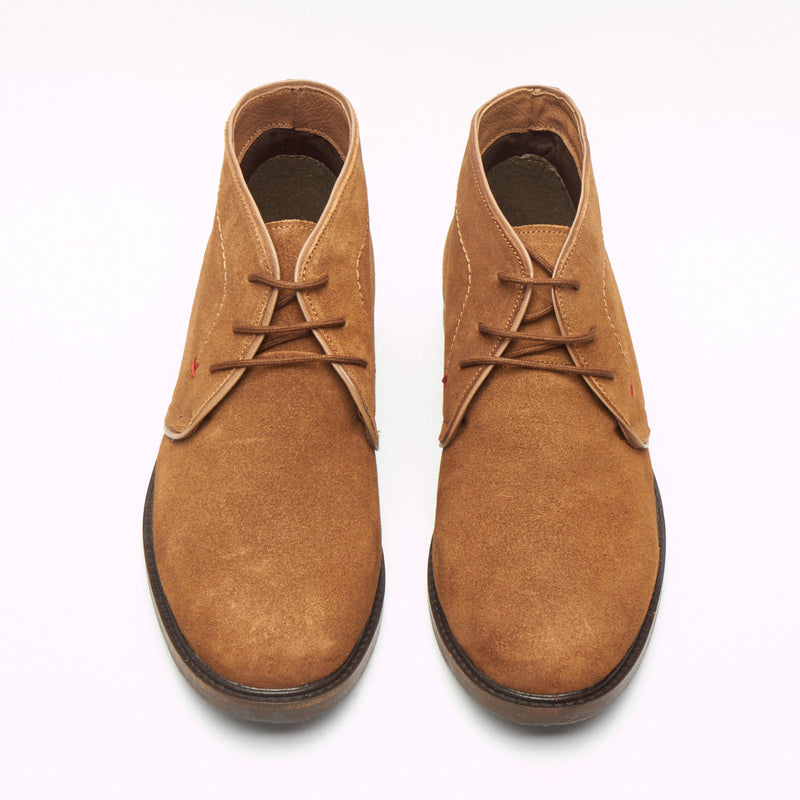 Mens Suede Desert Boots - SF-5151 Cognac Tan