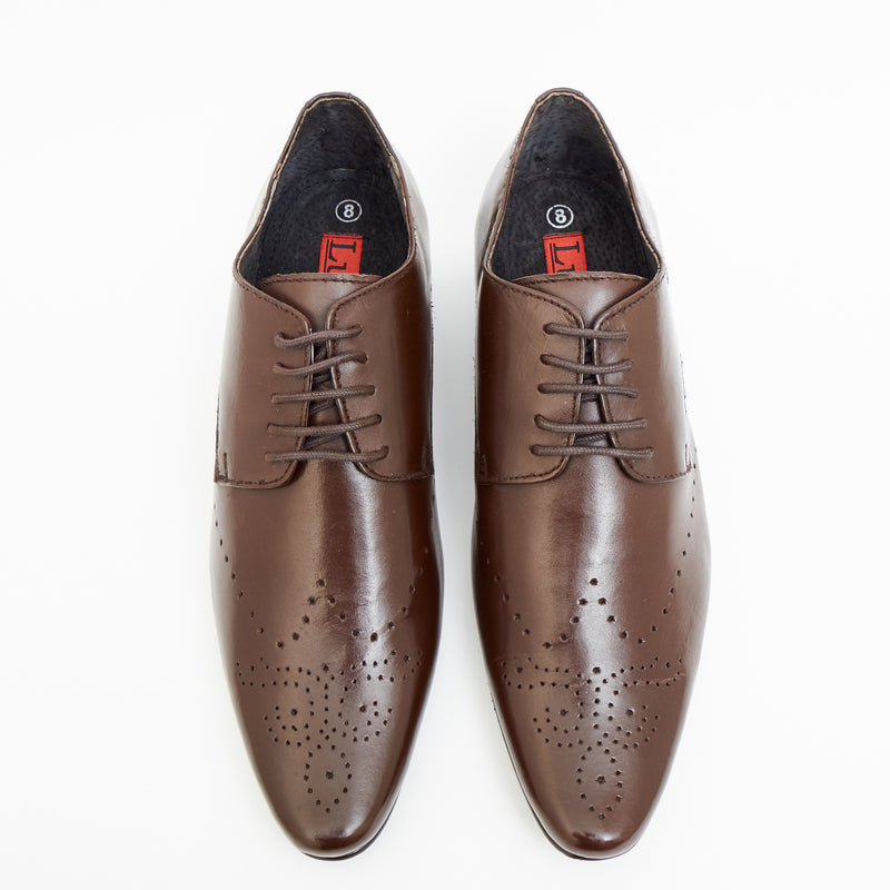 Mens Leather Formal Casual Shoes - 50543_Brown