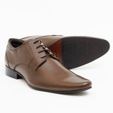 Mens Leather Formal Casual Shoes-50545_Brown