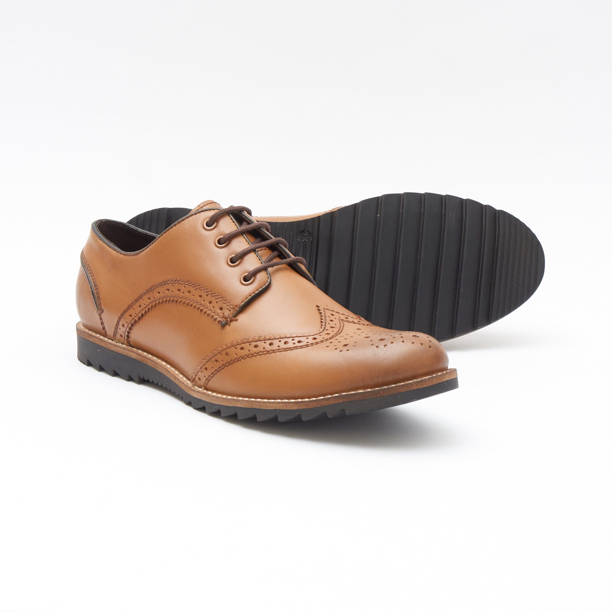 Mens Leather Formal Shoes-50623_Tan