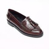 Ladies Flat Heel Loafer Shoes - R0830-1_Oxblood