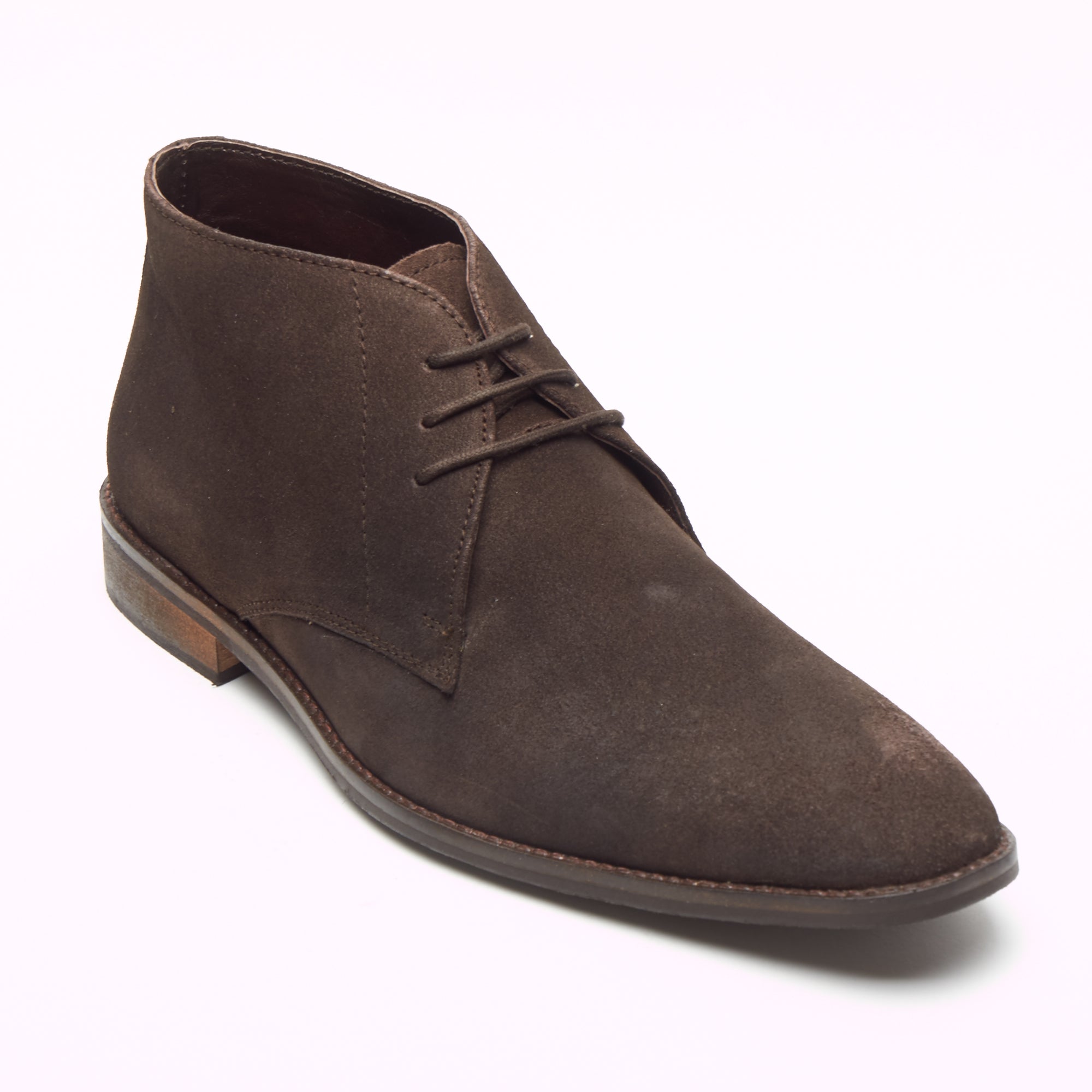 Mens Suede Ankle Boots - SF-251-Suede Brown